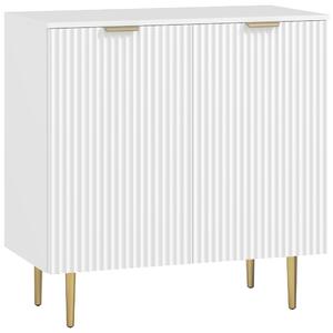 HOMCOM Credenza da Cucina con 2 Ante, Ripiano Regolabile e Piedini Rialzati, 80x40x80 cm, Bianco | Aosom Italy