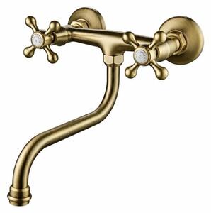 Miscelatore da cucina a parete, finitura bronzo, modello Heritage Ascot, codice prodotto BN-4111-HA, marca Aquanello