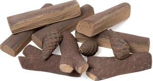 Set di ceppi in Vetroceramica da 11 pezzi per caminetti a gel etanolo NUOVI ceppi per caminetti a etanolo