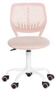 Elzusha - Sedia da ufficio ergonomica, regolabile, girevole, rosa, ideale per l'uso in casa o in ufficio
