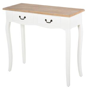 HOMCOM Consolle Ingresso con 2 Cassetti, Tavolo Consolle, Tavolino Ingresso per Corridoio, Ingresso, Soggiorno, 87x34x78.5 cm, Bianco | Aosom Italy