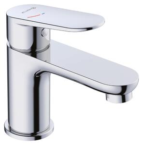 Miscelatore per lavabo KLUDI-X1, cromato, rubinetto a risparmio idrico per bagno, dimensione S, con sistema antiriflusso
