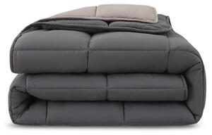 Piumino per tutte le stagioni, reversibile, grigio/grigio chiaro - Piumino in microfibra 3-in-1, 155x220 cm
