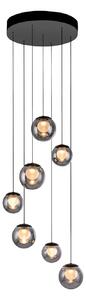 Lampada a sospensione PURE, Popup, dimmerabile, Grigio, Soggiorno, Vetro