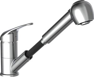 Rubinetto da cucina SCHÜTTE SUPRA con spruzzo per stoviglie, rubinetto da cucina cromato