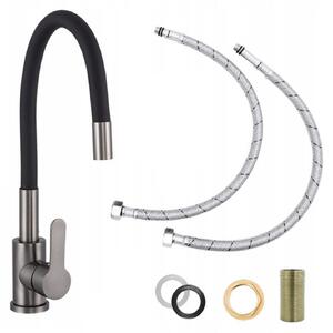 Omgoods - Rubinetto da cucina flessibile con soffione regolabile