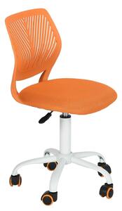 Elzusha - Sedia da ufficio ergonomica regolabile, senza braccioli - Arancione