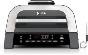 Ninja Friggitrice ad Aria MAX + Griglia 6 in 1 Capacit 3,8 Litri Potenza 1700 Watt colore Grigio/Argento - DG551EU