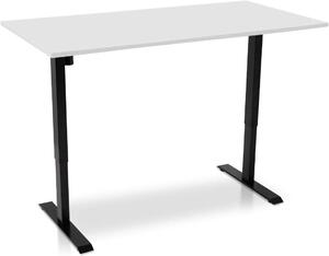 Scrivania regolabile elettricamente | MRC EASY 160 x 80 cm | struttura nera - piano bianco
