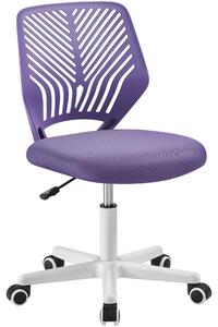 Solidchoice - Sedia da ufficio senza braccioli - Sedia girevole di colore lilla chiaro, con altezza regolabile