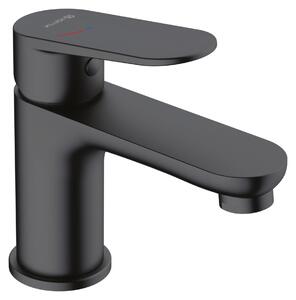 Miscelatore per lavabo KLUDI-X1, finitura nera opaca, rubinetto a risparmio idrico, dimensioni S, per bagno