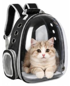 Elzusha - Zaino espandibile per animali domestici, con finestra trasparente, adatto a cani e gatti