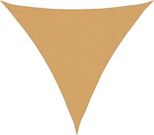 Vela Parasole 160 g/m² Triangolare Sabbia 4x4x4 m in HDPE