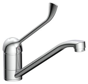 Rubinetto da cucina SCHÜTTE VITAL, rubinetto da cucina con leva allungata, miscelatore da cucina girevole, miscelatore per lavello cromato