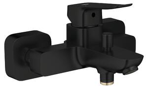 Wall-mounted bath/shower mixer - GROHE DICE - Matte black
