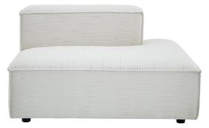 Chaise longue destra in velluto a coste beige - RUZOLO