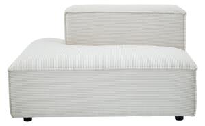 Chaise longue sinistra in velluto a coste beige - RUZOLO