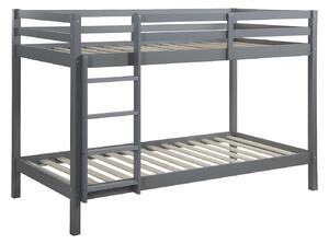 Letto a castello 2 x 90 x 190 cm Pino massello Grigio - ANICET II