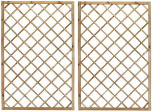 Set 2 Pannelli Grigliati per Rampicanti 40x180 cm in Legno Impregnato