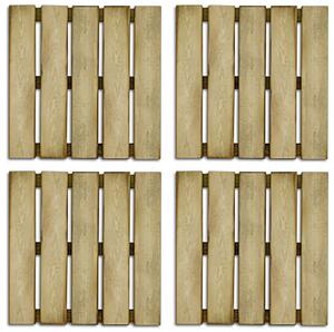 Pavimentazione da Esterno 4 Pezzi 50x50 cm in Legno Impregnato