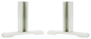 Set 2 Basi Sostegno per Pannelli Grigliati 36x28 cm in Legno Impregnato