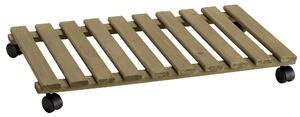 Carrellino Portatutto Vasi Fioriere 70x40 cm in Legno Tortora
