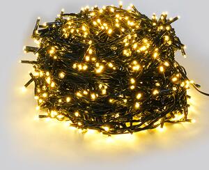 Luci di Natale Filo 900 LED 3m Luce Calda Cavo Verde