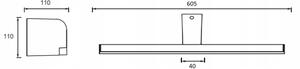 LED Illuminazione per specchio da bagno LED/14W/230V 60,5 cm IP44 cromo lucido
