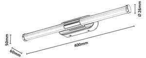 Rabalux 75096 - Lampada LED per specchio da bagno TENEBRA 6W/230V IP44 40 cm nero