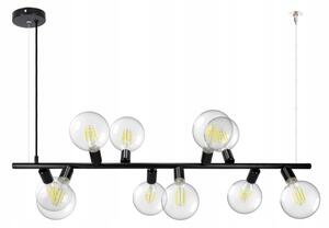 Lampadario sospeso a cavo 10xE27/20W/230V nero