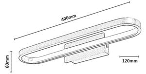 Rabalux 75114 - Illuminazione a LED per specchio da bagno ODRAN LED/15W/230V IP44 40 cm