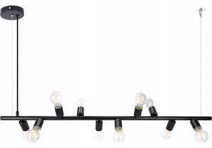 Lampadario sospeso a cavo 10xE27/20W/230V nero
