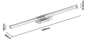 Rabalux 75095-LED Illuminazione per specchio da bagno TENEBRA 8W/230V IP44 60 cm cromo lucido