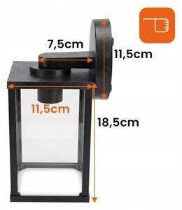 Lampada da parete esterna 1xE27/25W/230V IP54 nera