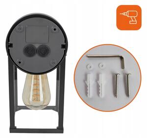 Lampada da parete esterna 1xE27/25W/230V IP54 nera