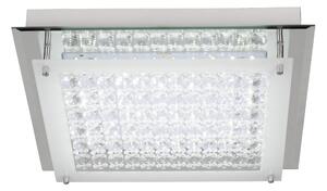 Plafoniera neoclassico Diamond LED CCT dimmerabile , in cristallo, cromo36x36 cm, INSPIRE