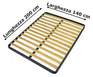 Rete a doghe Fissa Dimensioni 140x200 cm per letti incasso o appoggio senza piedi Dimensioni 140x200 cm