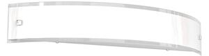 Applique moderno top light linear 1076 a70 e27 led vetro bianco bordo trasparente lucido - Top Light