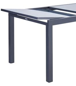 Tavolo da giardino allungabile Lyra NATERIAL in alluminio grigio con piano  in vetro per 8 persone 130/220x90cm