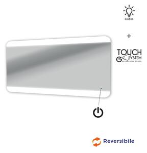 Specchio 70X136 LED con sensore touch retroilluminato bordi satinati
