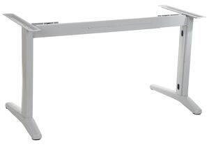 Struttura in metallo per scrivania o tavolo (STL), lunghezza regolabile, gambe regolabili, altezza 72,5 cm, grigio