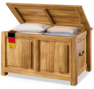 Deuba Cassapanca in Legno 85x44x48cm Vano Contenitore e Coperchio Baule Salvaspazio Pistone a Gas