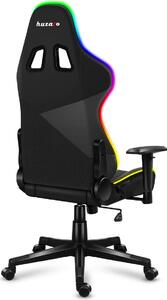 Huzaro Force 6.2 | Illuminazione LED RGB Sedia da gioco Sedia da ufficio Gamer Sedia da scrivania Gamer Poggiatesta Supporto lombare | Nero | Ergonomico