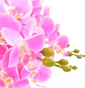 Orchidea Artificiale con Vaso Rosa 60 cm