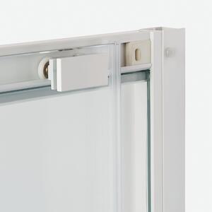 Porta doccia scorrevole Record 101 cm, H 195 cm in vetro, spessore 6 mm satinato bianco