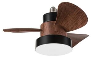 Ventilatore plafoniera perenz illumina eddy 7208 6248 e27 led metallo legno - Perenz