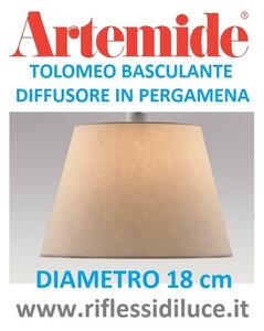 Artemide diffusore in pergamena diametro 18 per Tolomeo basculante