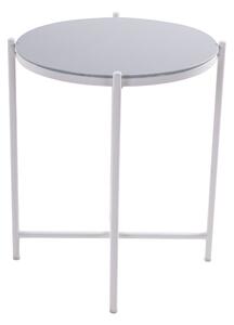 Tavolino da esterno Mobis NATERIAL con piano in vetro bianco Ø 43 cm