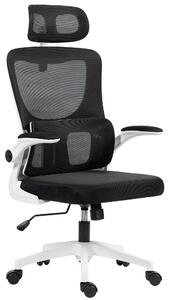 Vinsetto Sedia da Ufficio Regolabile e Reclinabile con Poggiatesta Rimovibile, in Tessuto a Rete, 60x59x114-122 cm, Nero | Aosom Italy