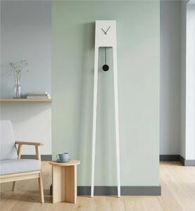 Orologio a Pendolo In Metallo Verniciato TIUKU � silhouette slanciata in acciaio verniciato 22�7,5� h 190 cm in Metallo verniciato design contemporaneo colore WHITE TRAFFIC RAL 9016